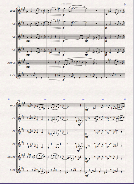 "Carefree" A gentle Bossa Nova for Clarinet Choir - Image 3