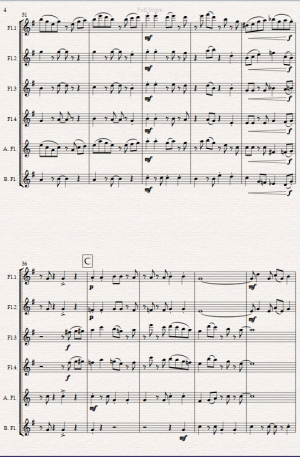 “Carefree” A gentle Bossa-Nova for Flute Choir