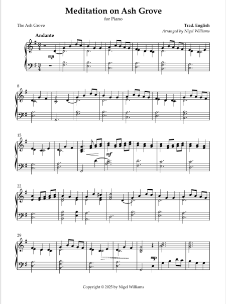 The Ash Grove, for Piano - Image 2
