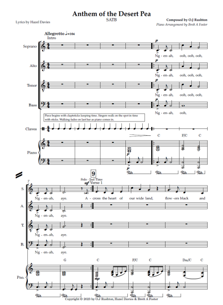 Anthem of the Desert Pea (SATB) - Image 2