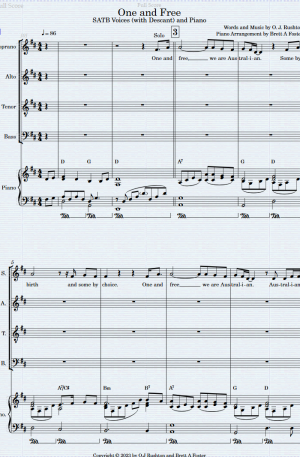 One and Free (SATB)