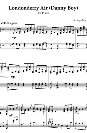 Londonderry Air (Danny Boy), for Piano