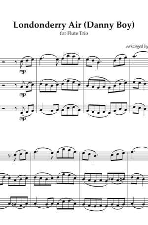 Londonderry Air (Danny Boy), for Flute Trio
