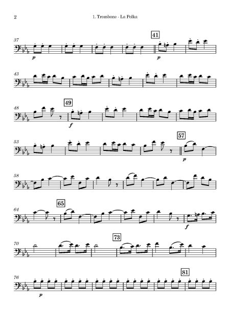 Alphonse Lafitte | La Polka | for Trombone Trio - Image 3