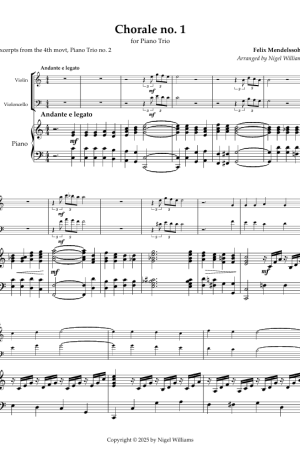 Chorale no. 1, for Piano Trio