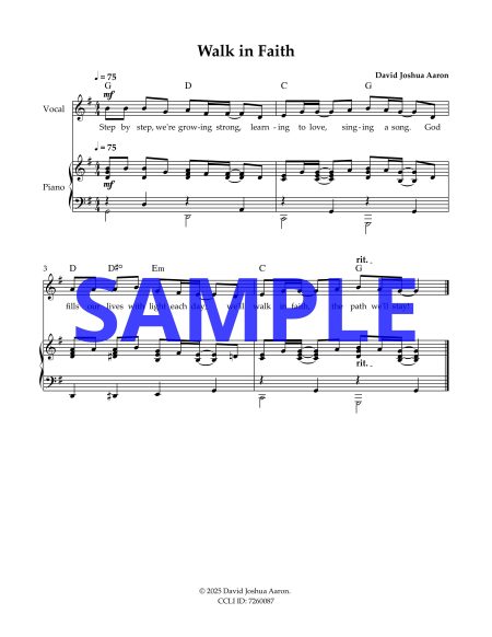 Walk in Faith - Sample