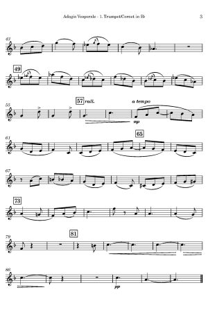 Arthur Page | Adagio Vesperale | for Brass Quintet