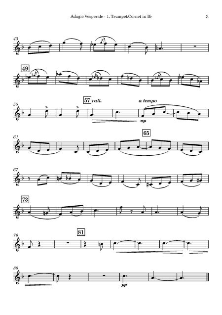 Arthur Page | Adagio Vesperale | for Brass Quintet - Image 3