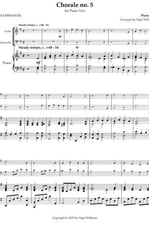 Chorale no. 5, Veni Emmanuel, for Piano Trio