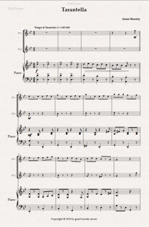 Tarantella for Flute Duet and Piano.