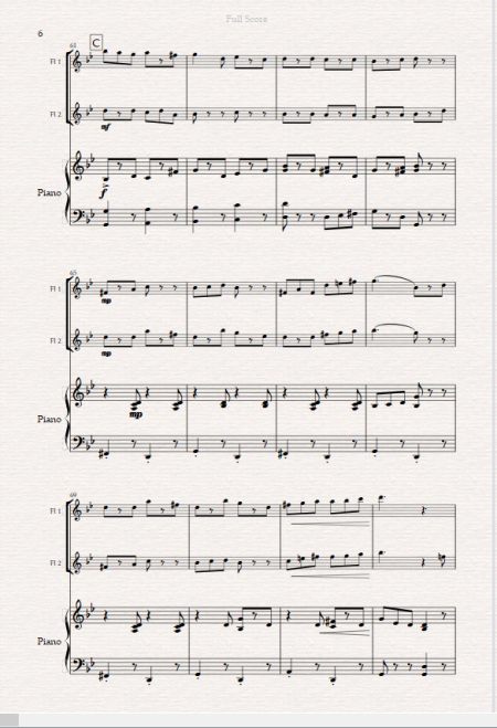 Tarantella for Flute Duet and Piano. - Image 3