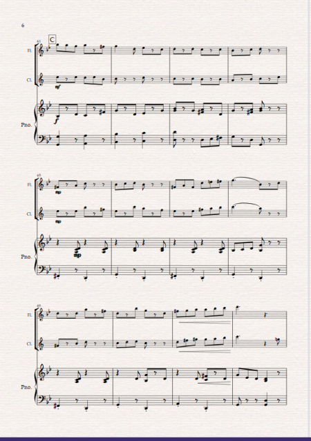 Tarantella for Flute, Clarinet and Piano. - Image 3