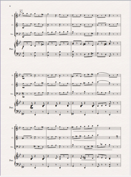 Tarantella for Wind Trio and Piano .(Flute, Clarinet, Bassoon, Piano) - Image 3