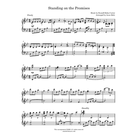 Standing on the Promises - Intermediate Piano Solo - Image 2