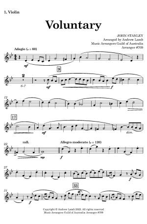 John STANLEY | Voluntary | for String Quintet