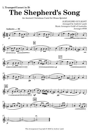 Alexandre Guilmant | The Shepherd’s Song | for Brass Quintet