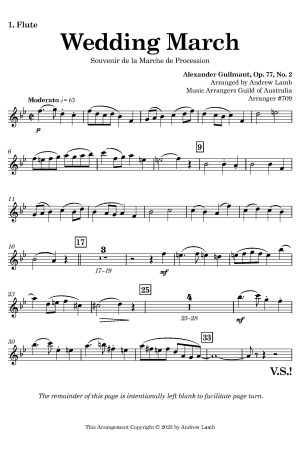 Alexandre Guilmant | Wedding March, Op. 77, No. 2 | for Wind Quintet