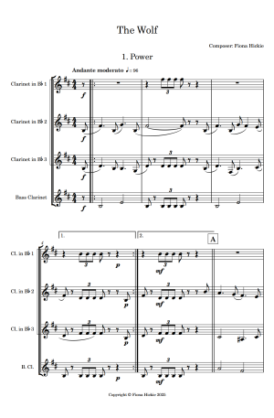 The Wolf: Clarinet Quartet