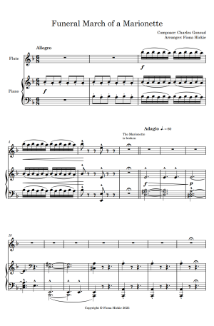 Funeral March of a Marionette: Flute and Piano