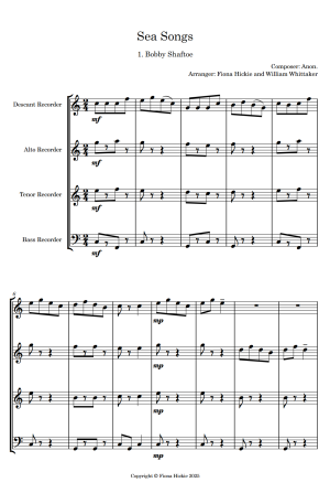 Sea Songs: Recorder Quartet
