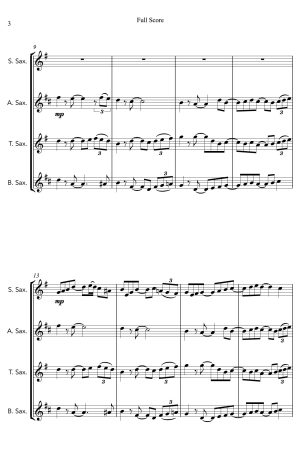 Pachelbel’s Canon – in a Jazz Style for Saxophone Quartet