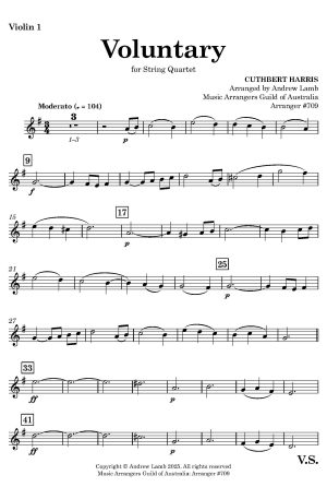 Cuthbert HARRIS | Closing Voluntary | for String Quartet