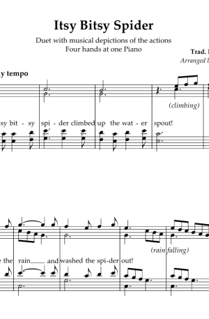 Itsy Bitsy Spider, for Piano Duet