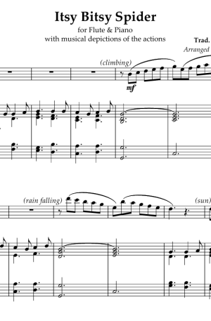 Itsy Bitsy Spider, for Flute & Piano