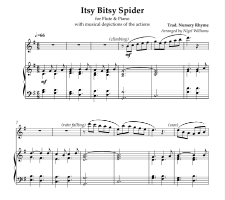 Itsy Bitsy Spider, for Flute & Piano