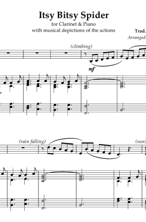 Itsy Bitsy Spider, for Clarinet & Piano