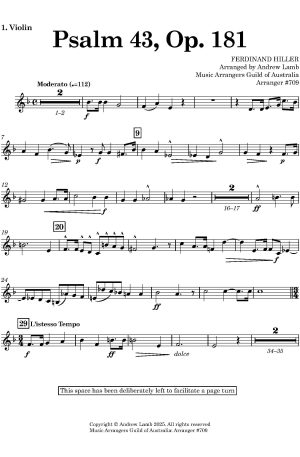 Ferdinand HILLER | Psalm 43 | for String Quartet