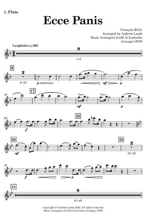 François RIGA | Ecce Panis | for Flute Trio