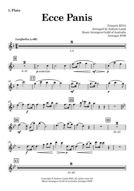François RIGA | Ecce Panis | for Flute Trio - Image 2
