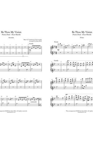 Be Thou My Vision – late intermediate piano duet