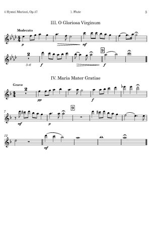 Franciszek Walczyński | 4 Hymni Mariani, Op. 47 | for Flute Trio
