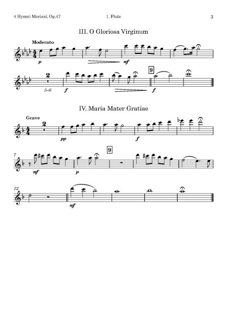 Franciszek Walczyński | 4 Hymni Mariani, Op. 47 | for Flute Trio - Image 3