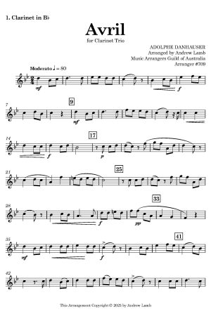 Avril (for Clarinet Trio)