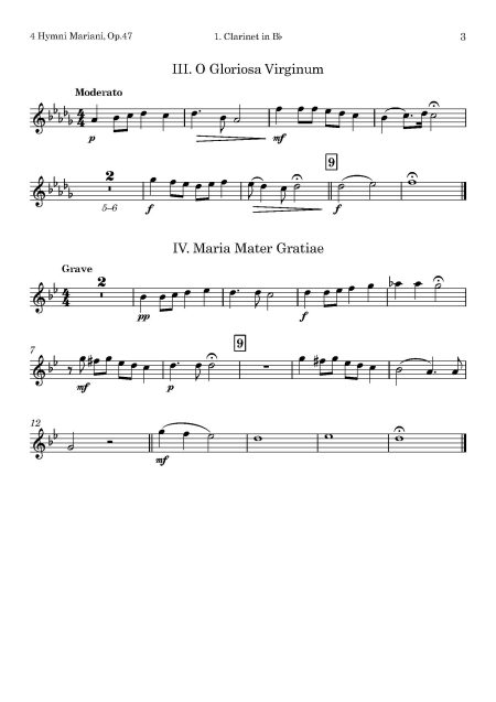 Franciszek Walczyński | 4 Hymni Mariani, Op. 47 | for Clarinet Trio - Image 3