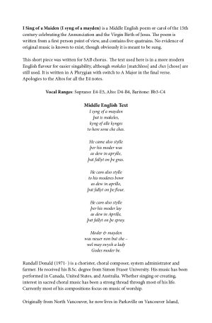 I Sing of a Maiden