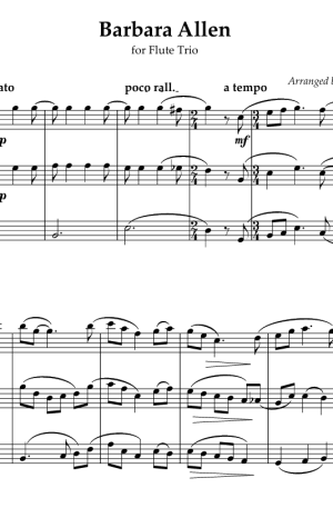 Barbara Allen, for Flute Trio