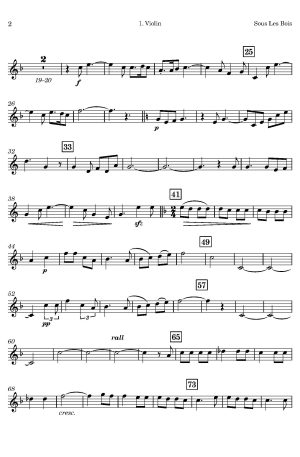 Laurent de RILLE | Sous Les Bois | for String Quartet