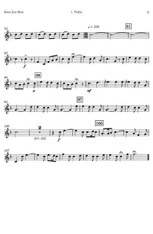 Laurent de RILLE | Sous Les Bois | for String Quartet