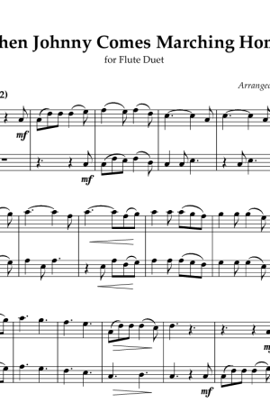 When Johnny Comes Marching Home, for Flute Duet