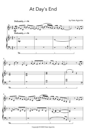 At Day’s End – Solo Clarinet with Piano