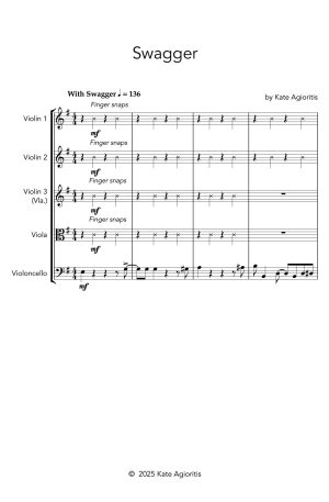 Swagger – for String Quartet