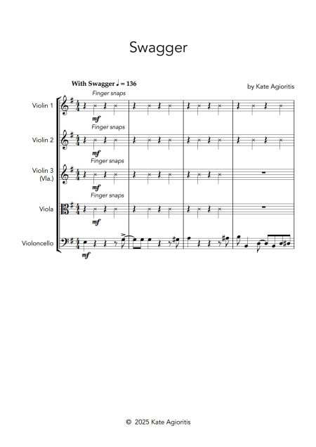 Swagger - for String Quartet - Image 2