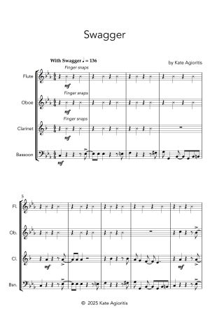 Swagger – for Woodwind Quartet