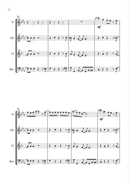 Swagger - for Woodwind Quartet - Image 3