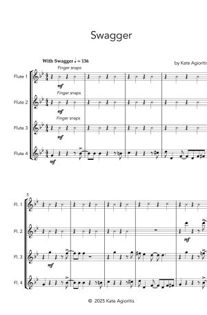 Swagger – for Flute Quartet
