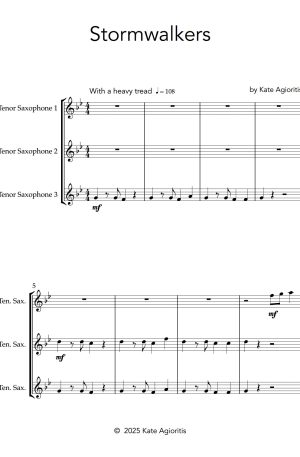 Stormwalkers | Flexible Saxophone Trio (AAT, ATT or 3 Like Saxophones)
